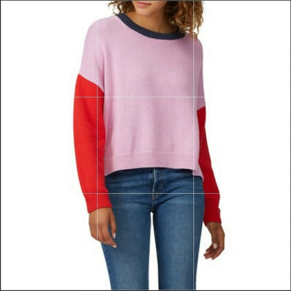 525 America Colorblock Sweaterred Pinks 